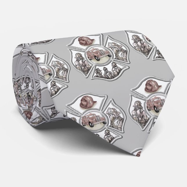 Cravate Pompier croisé maltais (Roulé)