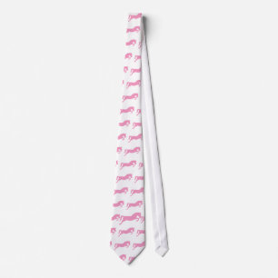 Cravate Poney sautant rose