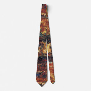 Cravate Pont japonais par Claude Monet, Art Vintage