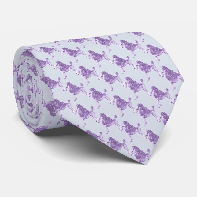Cravate Poodé pourpre Lilac (Roulé)