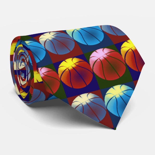 Cravate Pop Art Basket (Roulé)