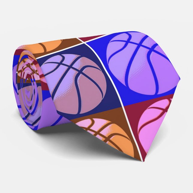 Cravate Pop Art Basket (Roulé)