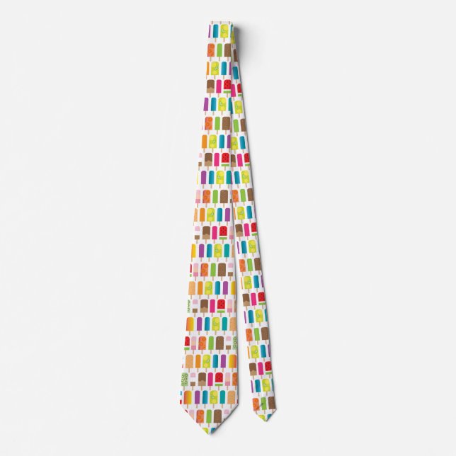 Cravate Popsicles de bonbons à été et barres de crème (Devant)