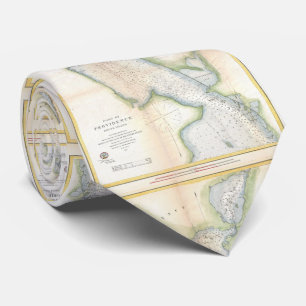 Cravate Port vintage de la carte de Providence Île de