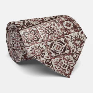 Cravate Porte-épingle de luxe bordeaux marocain pour crava