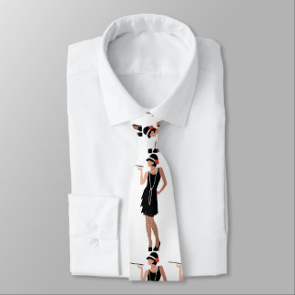 Cravate porte-manches, prêt à faire la fête, style art déc