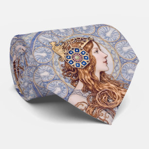 Cravate Portrait de Reine Art Nouveau