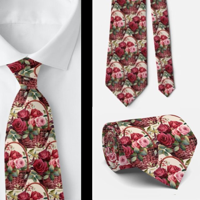 Cravate pour Homme | Cravate Florale pour Mariage  (Créateur téléchargé)