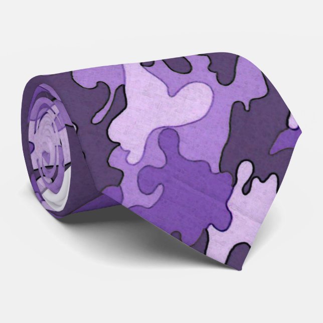 Cravate pourpre de Camo (Roulé)