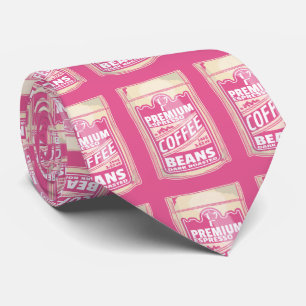 Cravate Premium espresso café haricots rose nourriture pop
