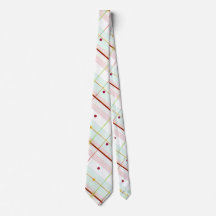 Preppy Atomic Age Plaid Necktie