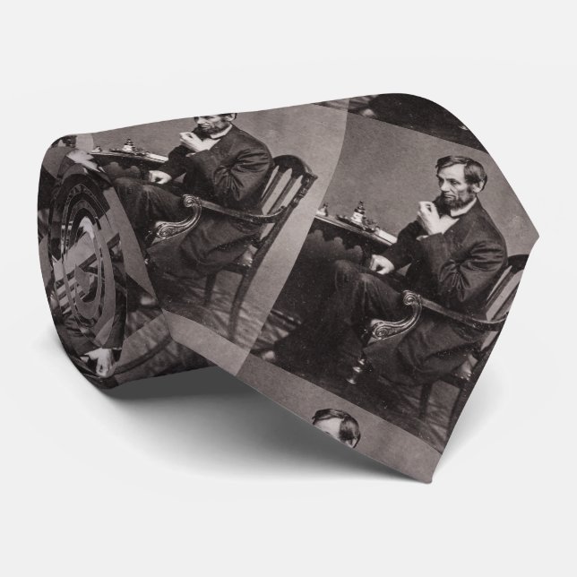 CRAVATE PRÉSIDENT ABRAHAM LINCOLN 1862 STEREOVIEW (Roulé)