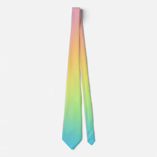 Cravate Pretty Pastel Rainbow Gradient Wedding Neck Tie