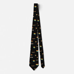 Cravate Pride Rainbow LGBT Gay Queer One Love Pattern Neck