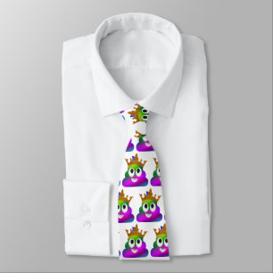 Cravate Princesse Crown Rainbow Emoji Poop