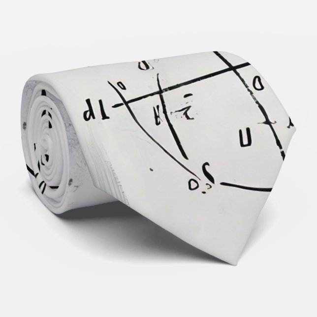 Cravate Prof de maths équations mathématiques Nerd Geek (Roulé)