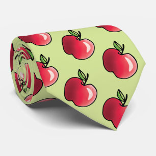 Cravate Professeur Red Apple Motif vert