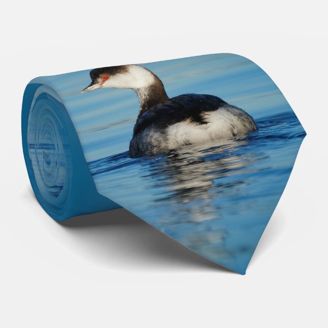 Cravate Profil d'une Grebe à cornes (Roulé)