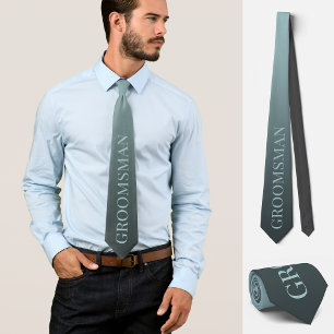 Cravate Proposition Groomsman mariage élégant bleu