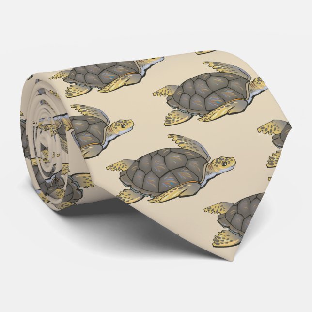 Cravate Protéger les tortues de mer Habitats de l'océan (Roulé)