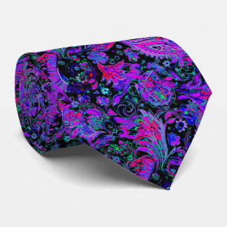 Cravate Psychedelic Paisley Neon Colors Tie