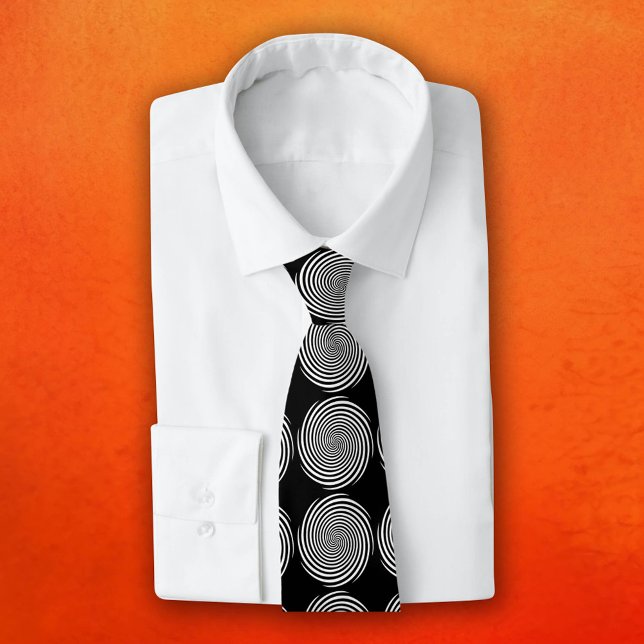 Cravate Psychédélique Mode Hypnose Spirale (Stand out in style with our Hypnosis spiral necktie—the ultimate mind bender! )