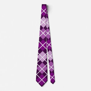 Cravate Purple Argyle Tie
