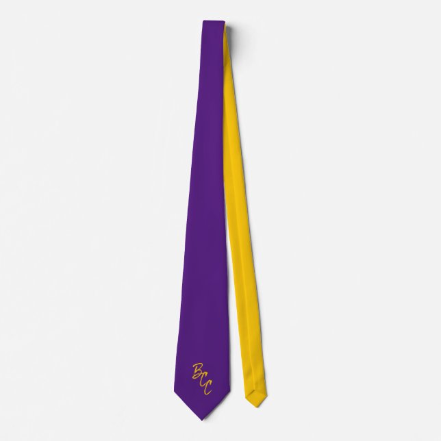 Cravate Purple et or (Devant)