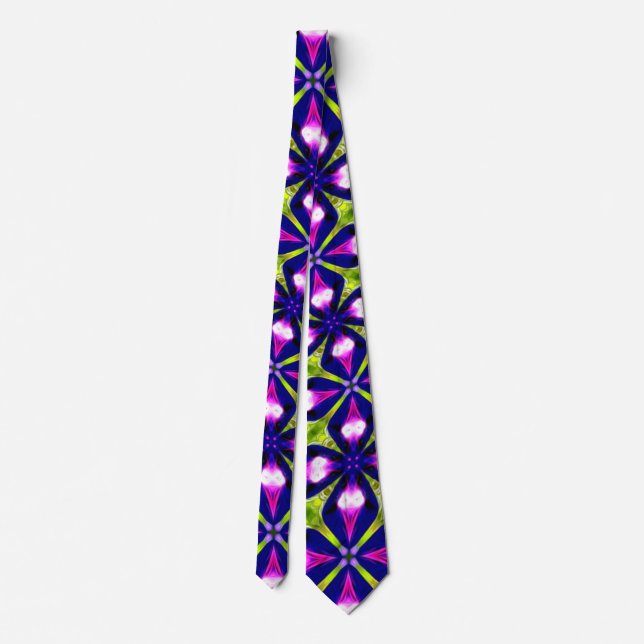 Cravate Purple Morning Glories Motif (Dos)