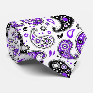 Cravate Purple Pays Moderne Ouest Bandana Paisley