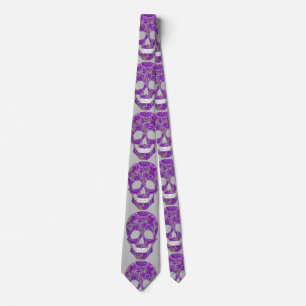 Cravate Purple Skull Tie