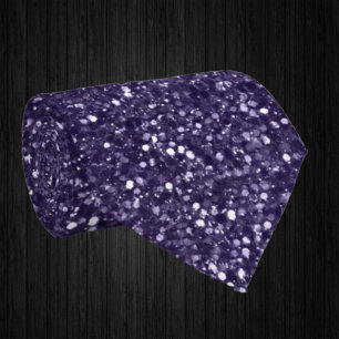 Cravate Purple Sparkles Faux Parties scintillant Fancy Lux