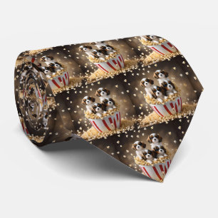 Cravate Quads Cavalier Espagnol Chipies Dans Le Popcorn,