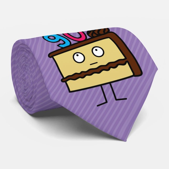 Cravate quatre-vingt-dixième Gâteau d'anniversaire avec (Roulé)