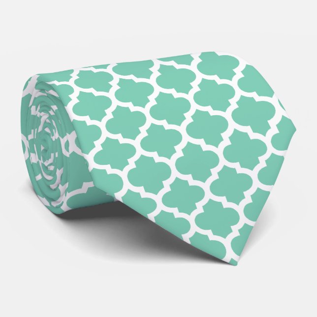 Cravate Quatrefoil Lattice Trellis (Roulé)