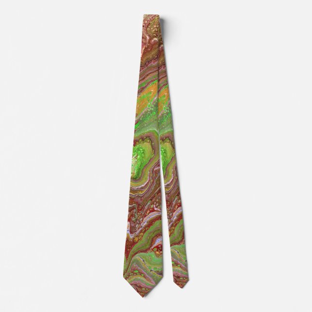 Cravate Questions 1 Wild Green Maroon Tie (Devant)