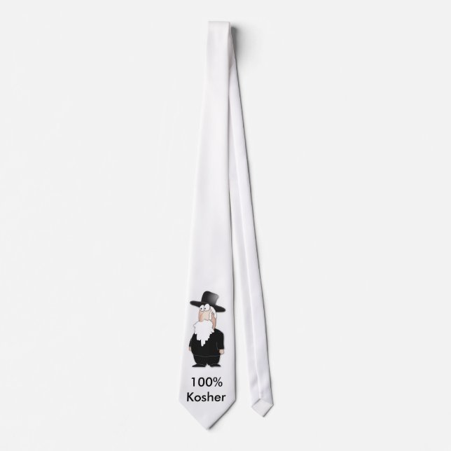 Cravate Rabbin juif drôle - bande dessinée fraîche (Devant)