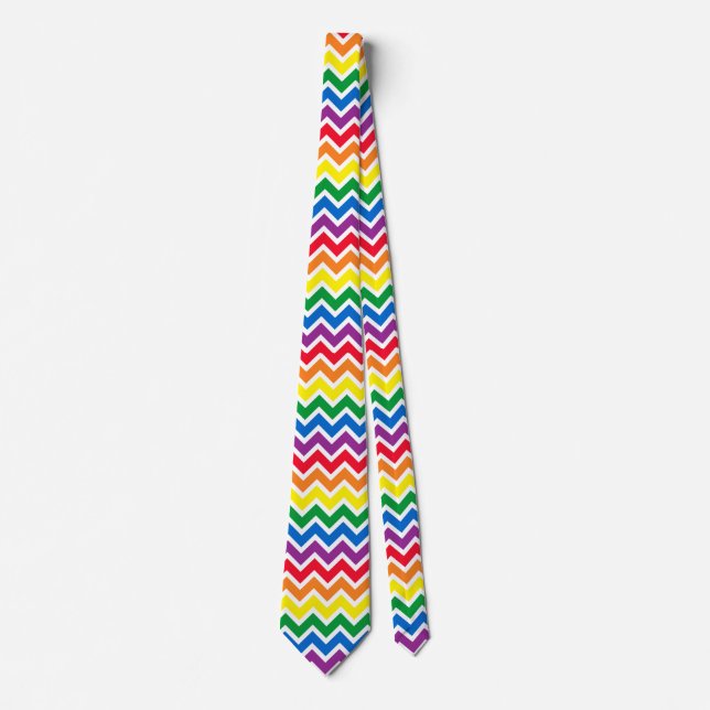 Cravate Rainbow Chevron (Devant)