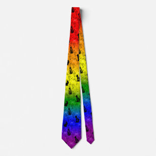 Cravate Rainbow LGBTQ Pride Chat noir - Mystical Witchy