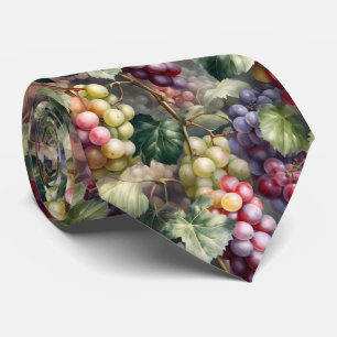 Cravate raisins carrelés cool fruits motifs