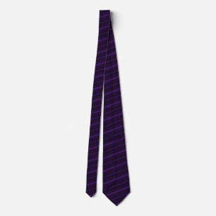 Cravate rayé noir et violet