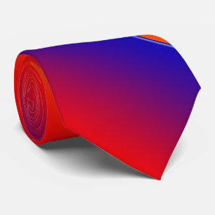 Cravate Rayure arc-en-ciel vif, Rouge Jaune Bleu Violet