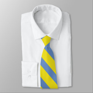 Cravate Rayure II d'université de jaune et de bleu de ciel