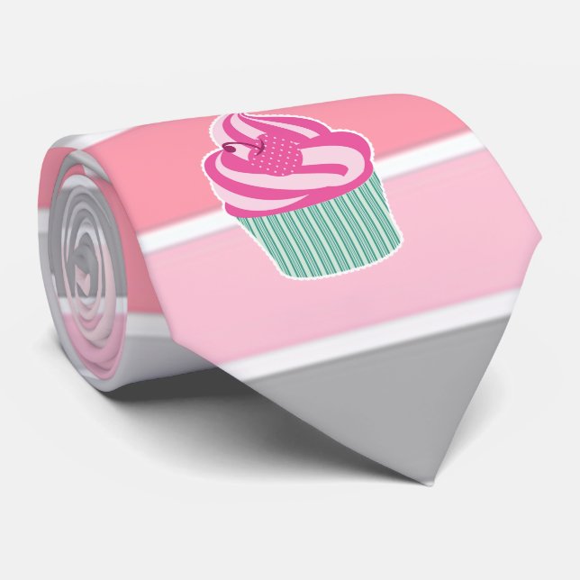 Cravate Rayures à la mode, Cupcake (Roulé)