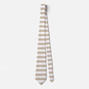 Cravate Rayures Brown et blanches claires