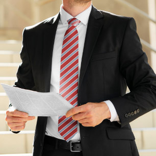 Cravate Rayures classiques de rouge et de marine