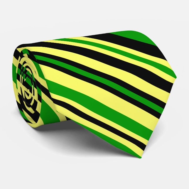 Cravate Rayures inspirées de la Jamaïque (Roulé)