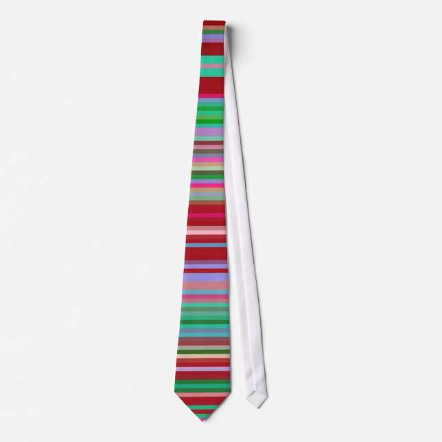 Cravate Rayures multicolores (Devant)