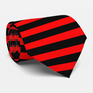 Cravate rayures noir et rouge