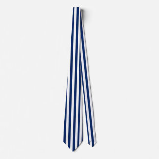 Cravate Rayures verticales bleu marine et blanc